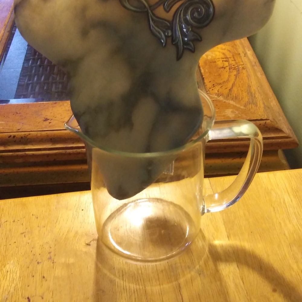 VINTAGE ALABASTER & SILVER DISH TRIVET, LEAF. - Picture 7 of 11